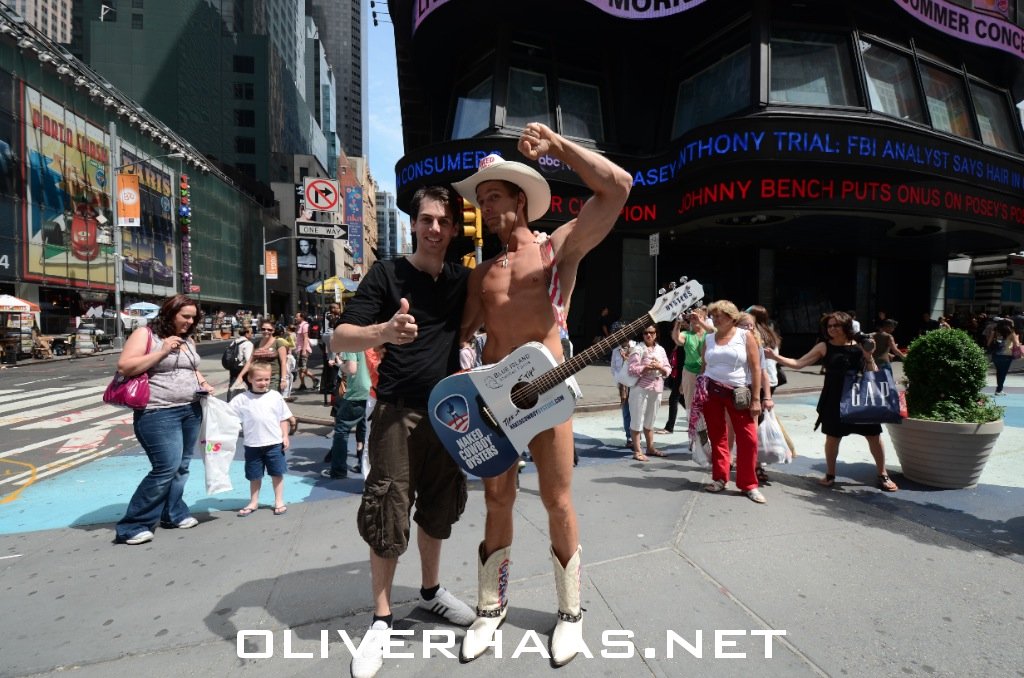 The Naked Cowboy Photos Photos - Study Show Times Square 
